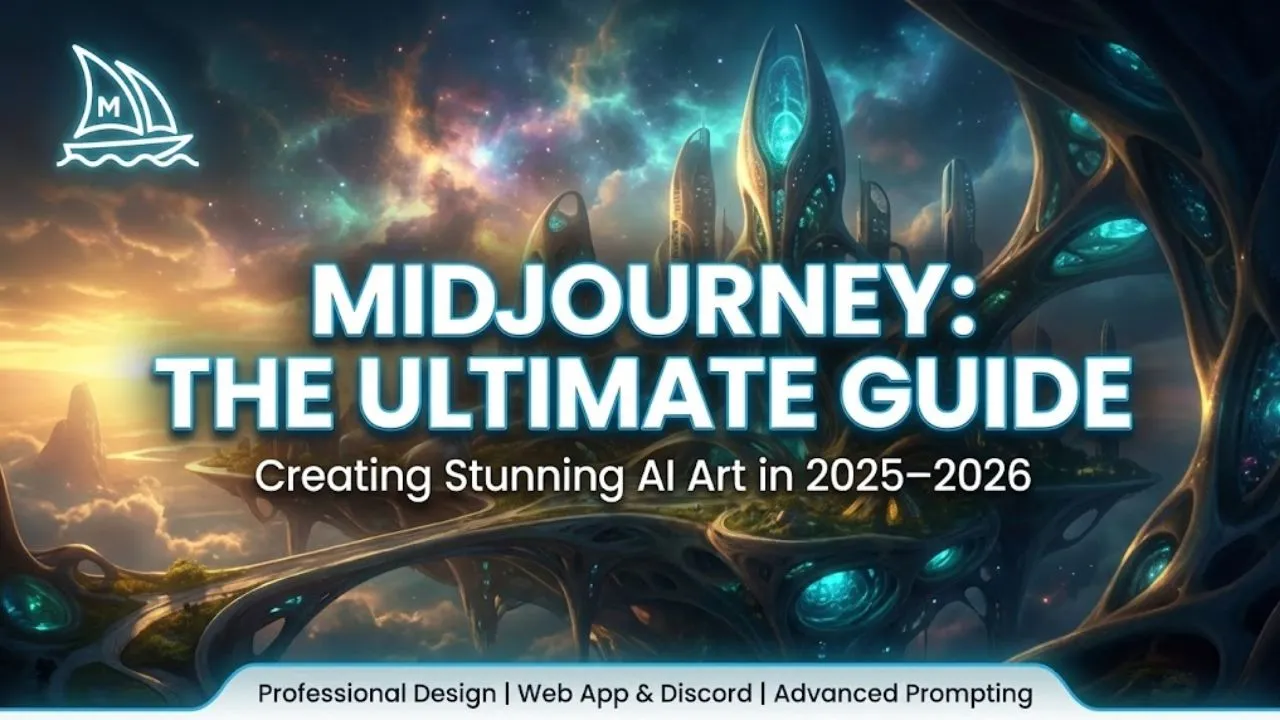Midjourney AI image generator creating stunning cinematic and artistic visuals from detailed text prompts using advanced generative AI