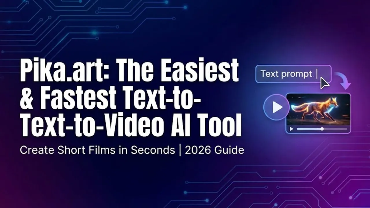 Pika.art text-to-video AI creating fast short-form videos for TikTok, Reels, and YouTube Shorts with simple prompts in 2026