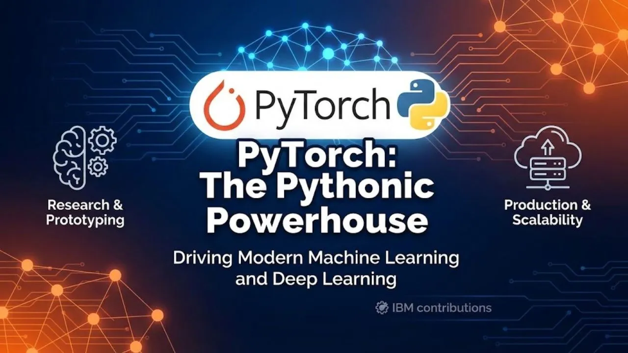 PyTorch deep learning framework for building, training, and deploying neural networks with dynamic graphs, GPUs, and scalable AI workflows